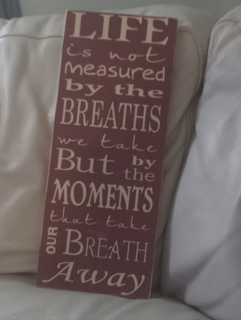 Motivational Wall Plaque in Dusty Pink - Life Quote